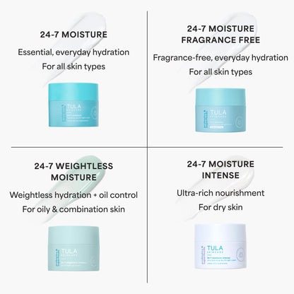 TULA Skin Care 24-7 Moisture Intense Ultra Hydrating Day & Night Cream - Ultra Nourishing Moisturizer for Face, Improves, Soothes & Maintains Skin Balance, 1.5 oz.