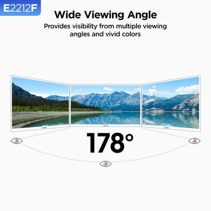 KOORUI 22 Inch Computer Monitor Full HD 1080P 100Hz PC Gaming Screen VA Panel Ultra-Slim Display 3000:1 Contrast Ratio with Adpitive Sync (HDMI/VGA/VESA Compatible 100x100mm/Audio Out), Tilt, Black