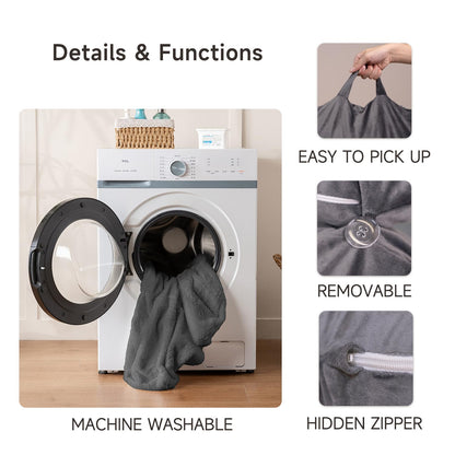 NOONTIDE Reading Pillow for Sitting up in Bed and Couch,32" X-Large Back Pillow for Adult & Teens with Soft Adjustable Neck Roll Backrest Pillow,Washable Cover,Watching TV/Gaming/Relaxing(Darkgrey)