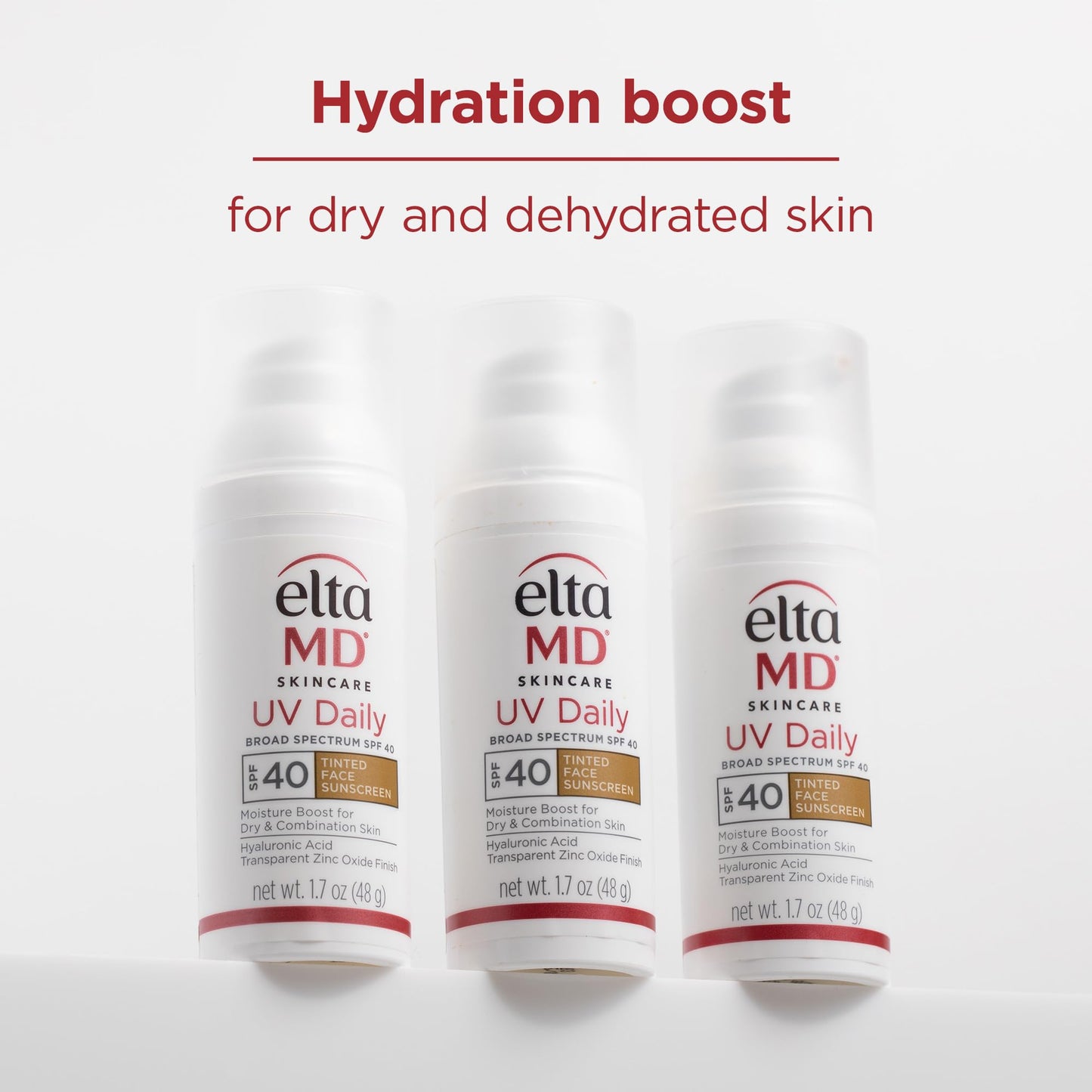 EltaMD UV Daily Tinted SPF 40 Face Sunscreen Moisturizer with Zinc Oxide, Tinted Daily Face Moisturizer with SPF, Sunscreen for Dry Skin,1.7 oz Pump