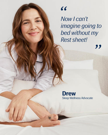 REST® Evercool®+ Cooling Sheet Set, Full Size, Snow Ivory, Breathable Bed Sheets for Hot Sleeper and Night Sweats, with Pillowcases, with Ionic+ Self-Cleaning Silver Yarn for Sensitive Skin, 4PCS