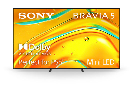 Sony BRAVIA 5 85 Inch TV, Mini LED, 4K Smart Google TV, XR Processor with AI Technology,120hz Television with Dolby Vision/Atmos, Exclusive Features for PlayStation®5, K-85XR50, 2025 Model