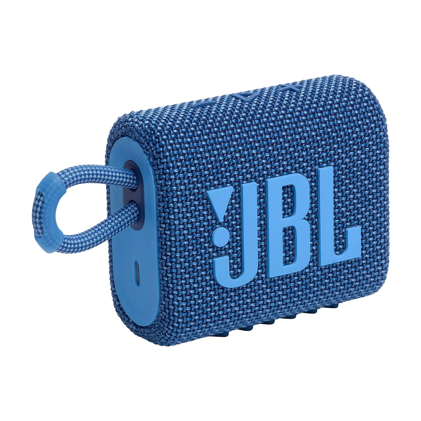 JBL Go 3 Eco - Portable Mini Bluetooth Speaker, big audio and punchy bass, IP67 waterproof and dustproof, 5 hours of playtime, Made in part with recycled materials (Eco Blue)