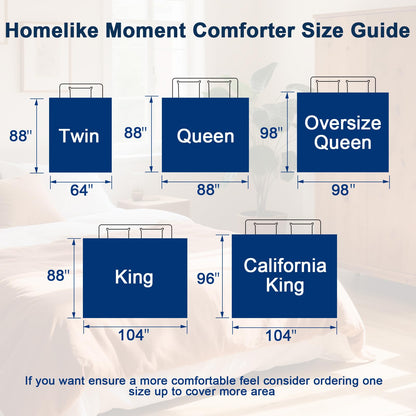 Homelike Moment Comforters Queen Size - Grey Duvet Insert Down Alternative Bed Queen Comforter, Lightweight Bedding Comforters Full Size Quilted Soft All Season Reversible Dark Gray/Light Grey
