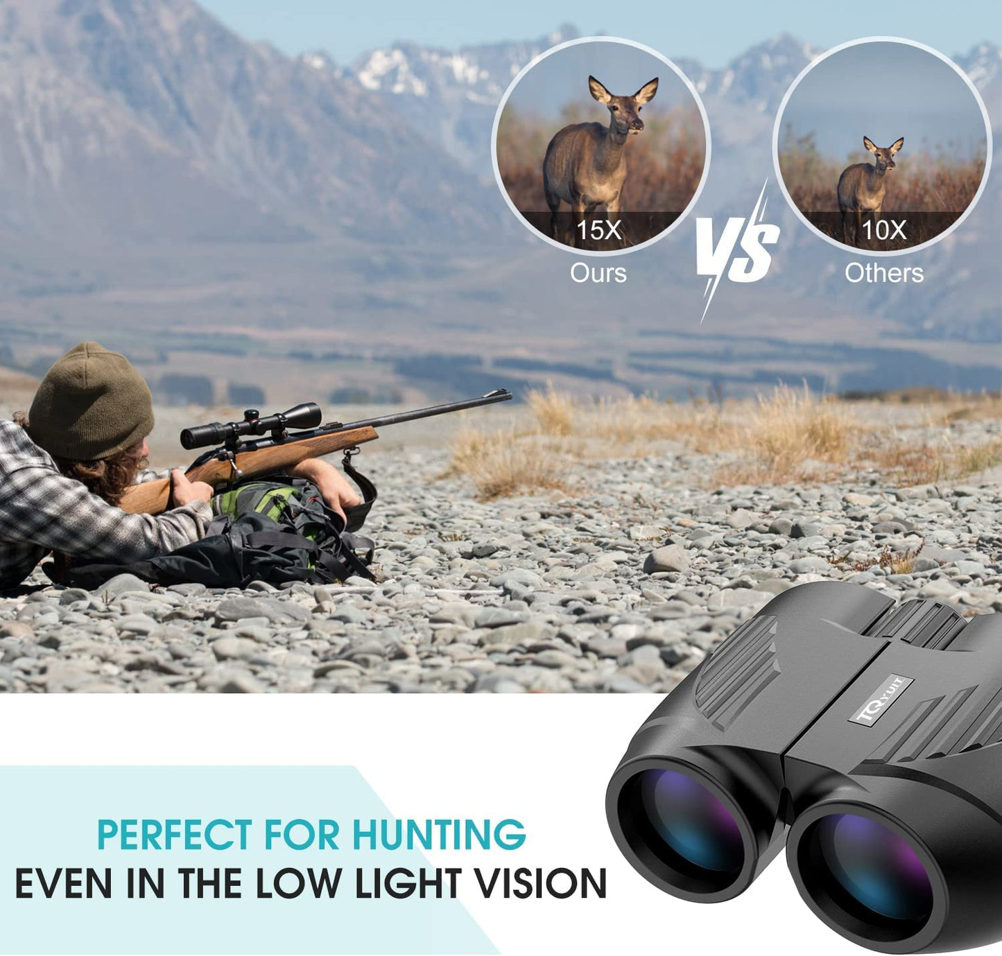 Rodcirant Binoculars 20x25 for Adults and Kids, High Power Easy Focus Binoculars with Low Light Vision, Compact Binoculars for Bird Watching and Travel