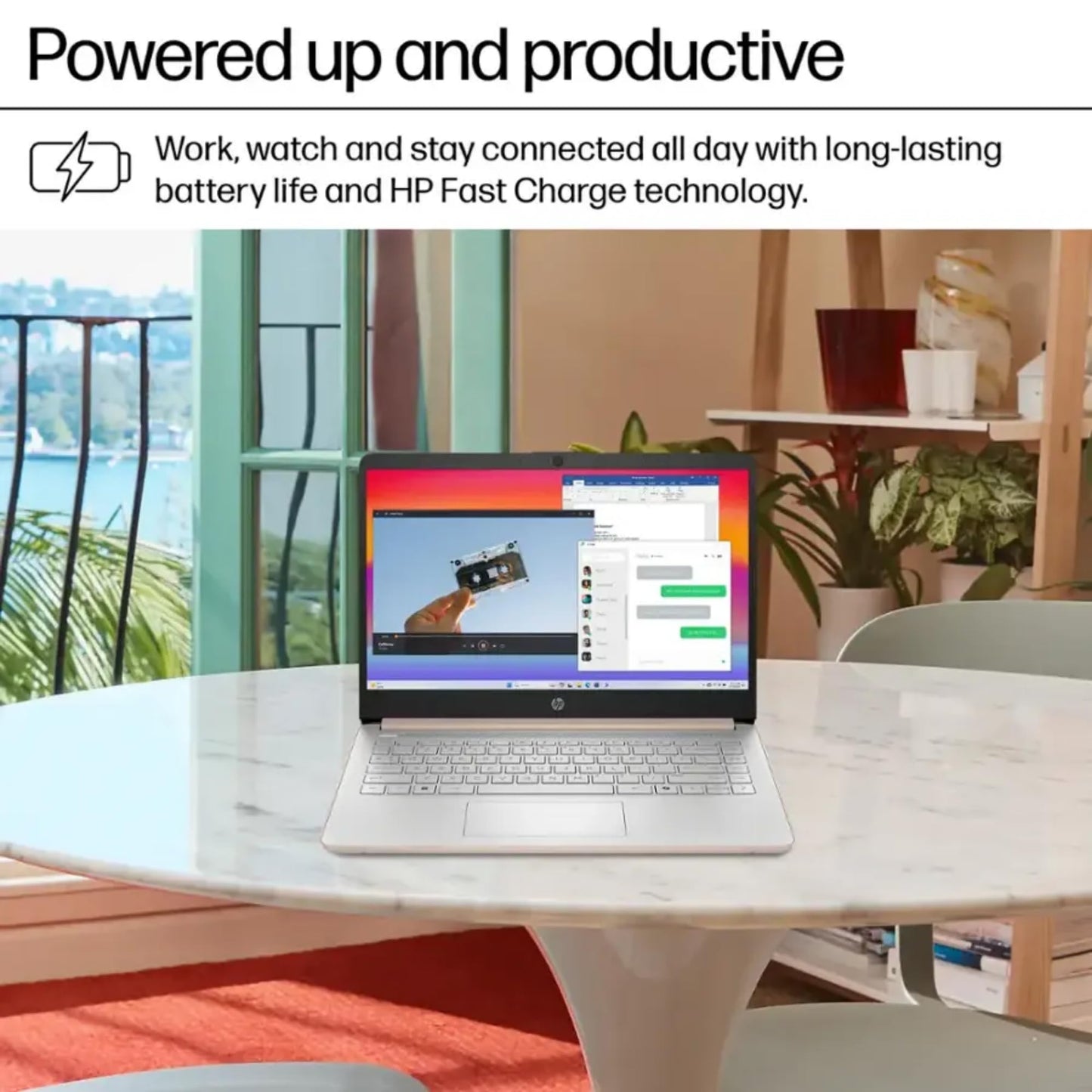 HP Rose Gold Ultrabook Laptop with Microsoft Office 365, Intel 2-Core CPU, 1.1TB Storage (1TB OneDrive and 64GB SSD), 8GB RAM, Windows 11, No Mouse