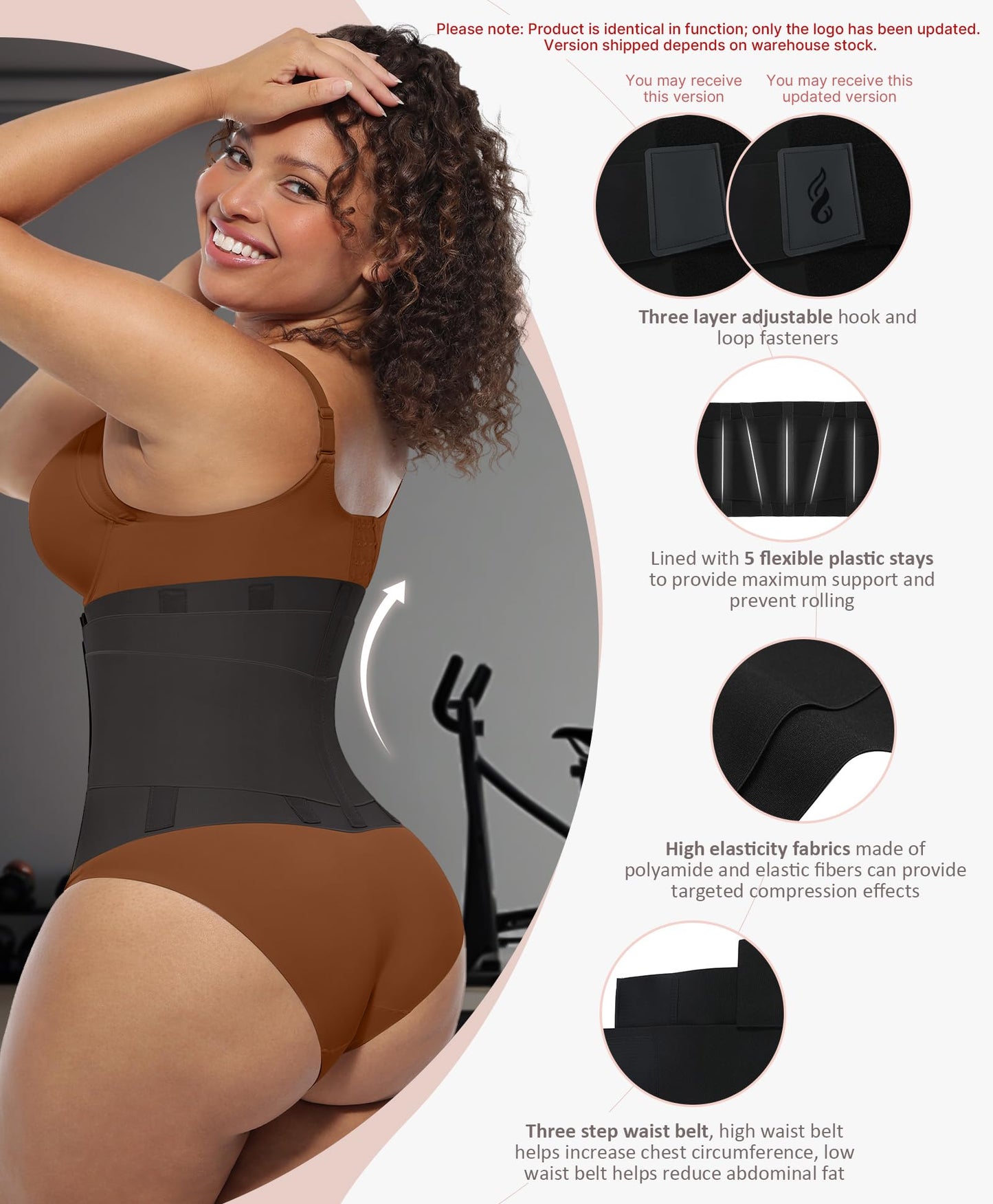 FeelinGirl Corset Perspiring Workout Waist Trainer Corset Trimmer Belt for Women Tummy Control Black M