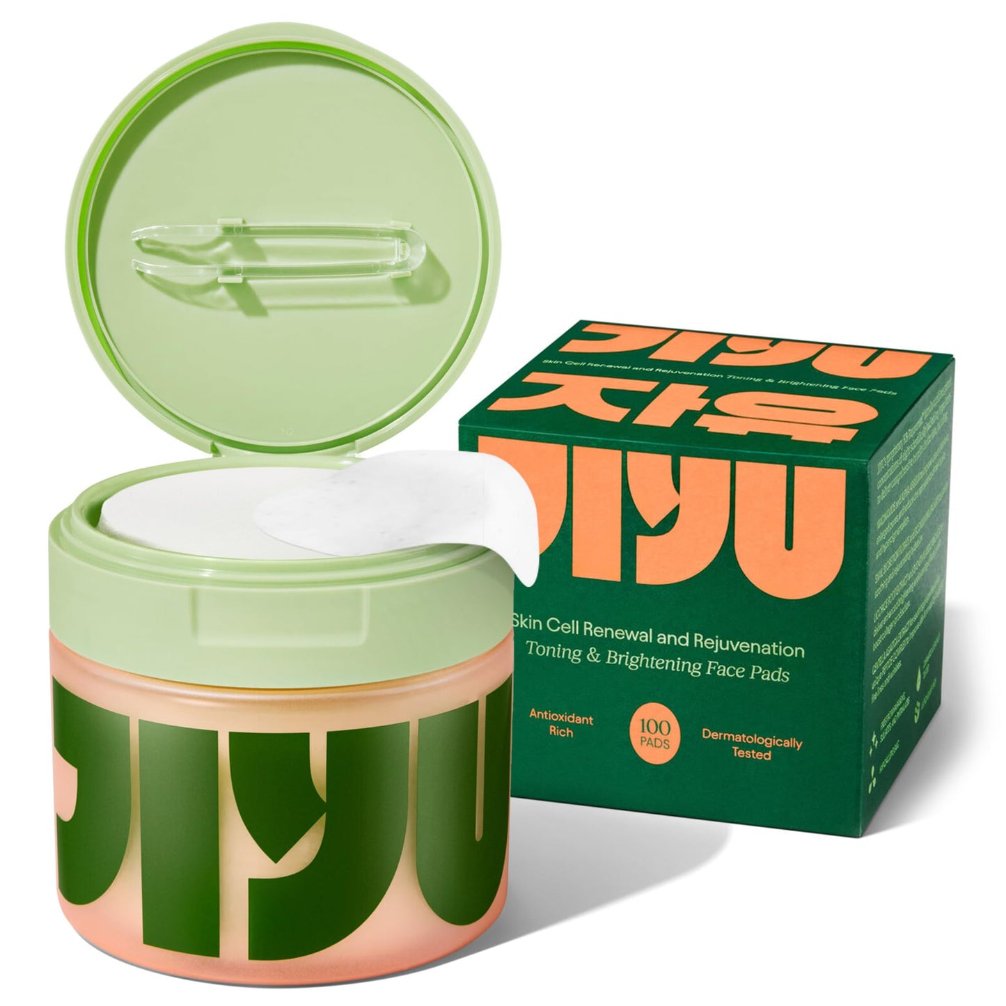 JiYu Korean Skincare Anti-Aging, Dark Spot & Wrinkle Minimizing Toner Pads - Hydrating with Snail Mucin, Centella Asiatica, Niacinamide, Peptides - For Polished & Youthful Skin - 100 Count