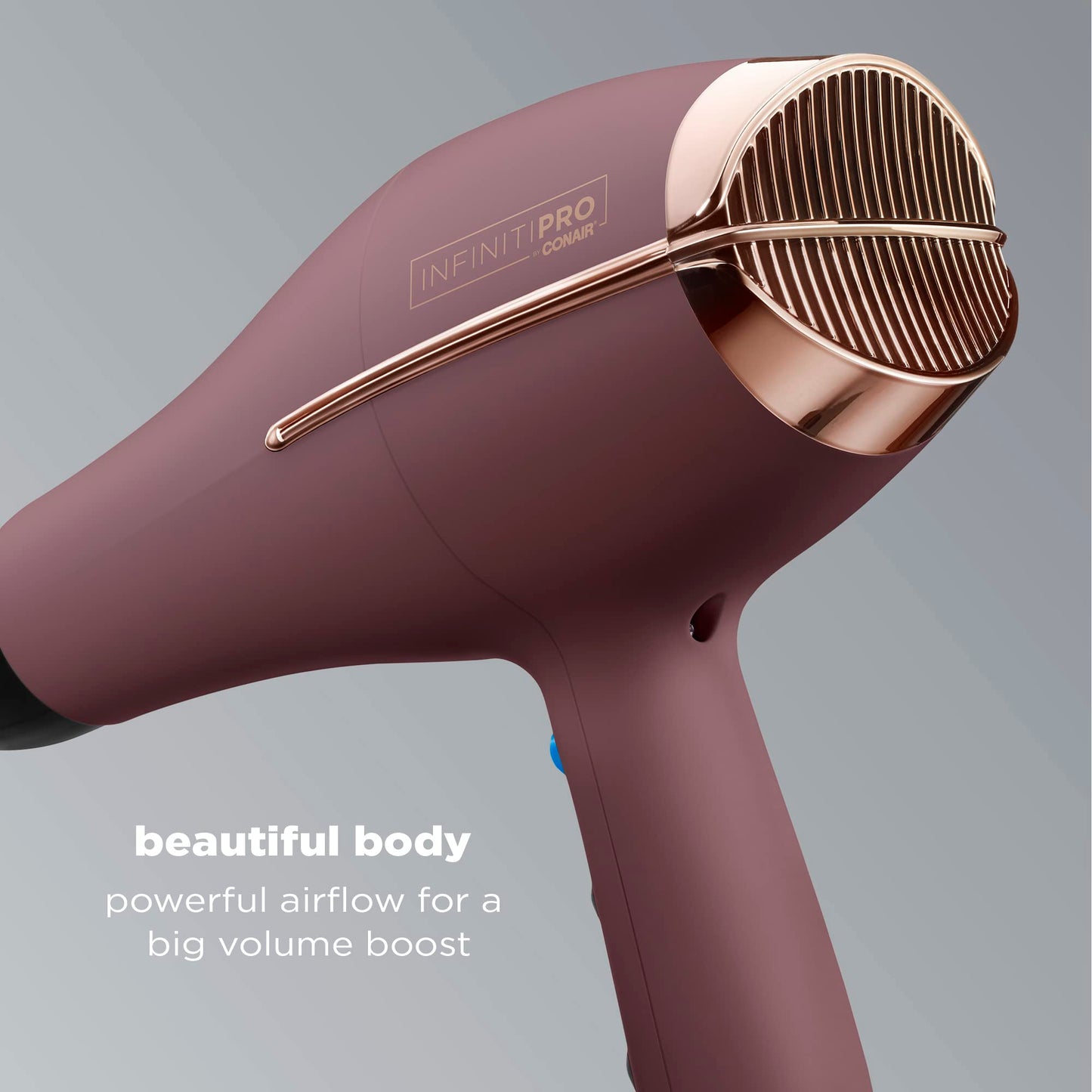 INFINITIPRO BY CONAIR Hair Dryer with Diffuser, 1875W AC Motor Pro Hair Dryer with Ceramic Technology, Includes Diffuser and Concentrator, Plum - Amazon Exclusive