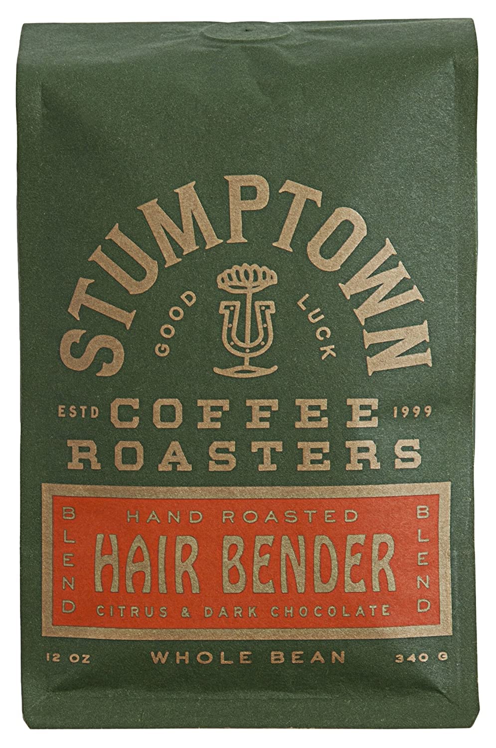Stumptown Coffee Roasters, Medium Roast Whole Bean Coffee - Hair Bender 12 Ounce Bag with Flavor Notes of Citrus and Dark Chocolate