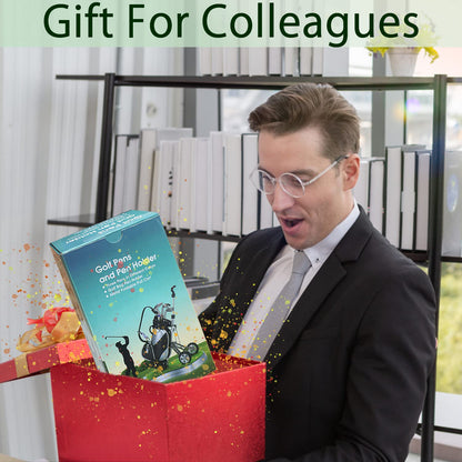 Golf Gifts for Men, Fathers Day Dad Gifts from Daughter Son Wife, Golf Pen Holder Desk Accessories Office Supplies Decor Gadgets, Funny Birthday Father's Day Gifts for Dad Grandpa Husband Golfers Boss