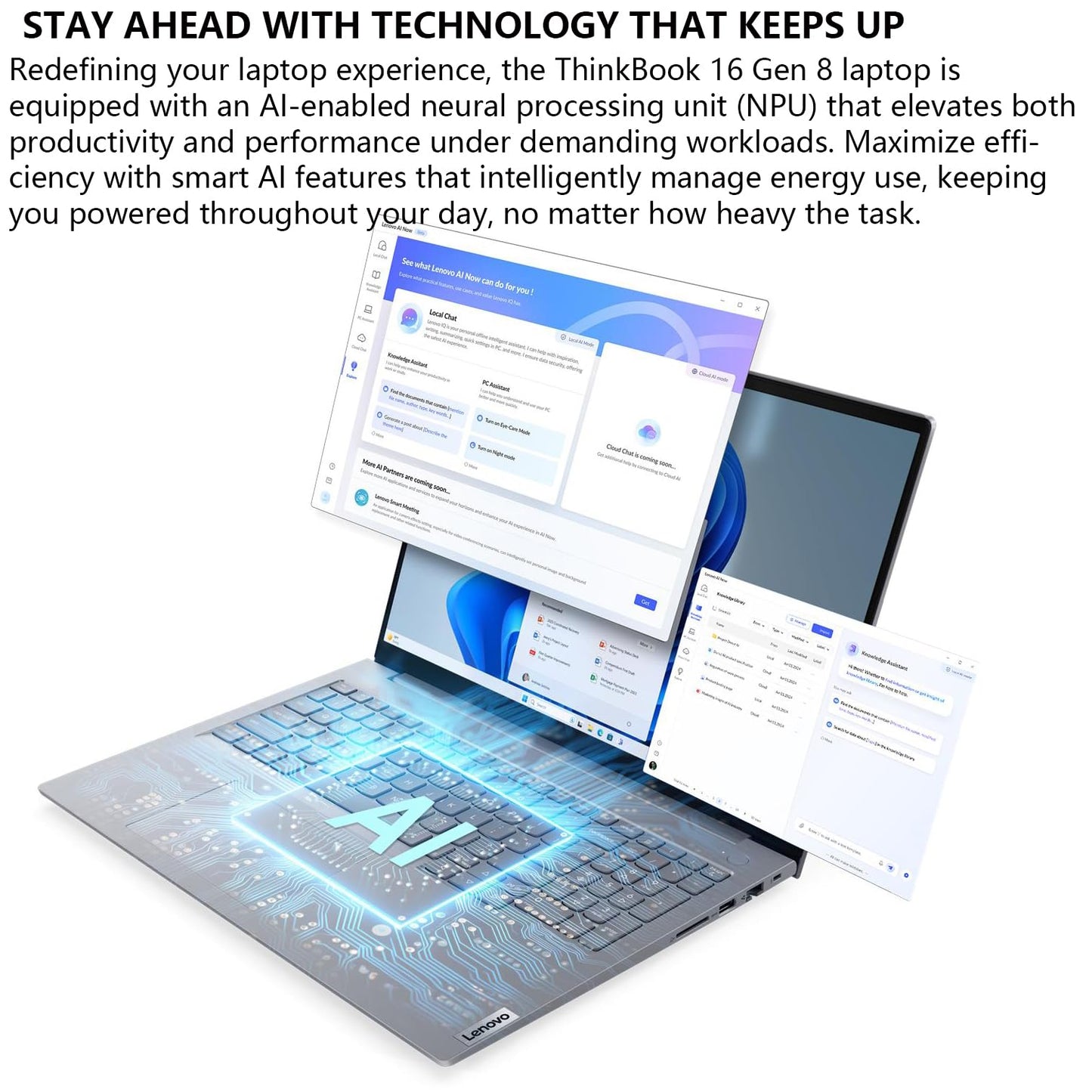 Lenovo ThinkBook 16 Gen 8 Business AI PC Laptop Computer, 16" FHD+, Intel 16-Core Ultra 7 255H (Beat i7-13900H), 64GB DDR5 RAM, 2TB PCIe SSD, WiFi 6E, Bluetooth 5.3, Fingerprint Reader, Windows 11 Pro
