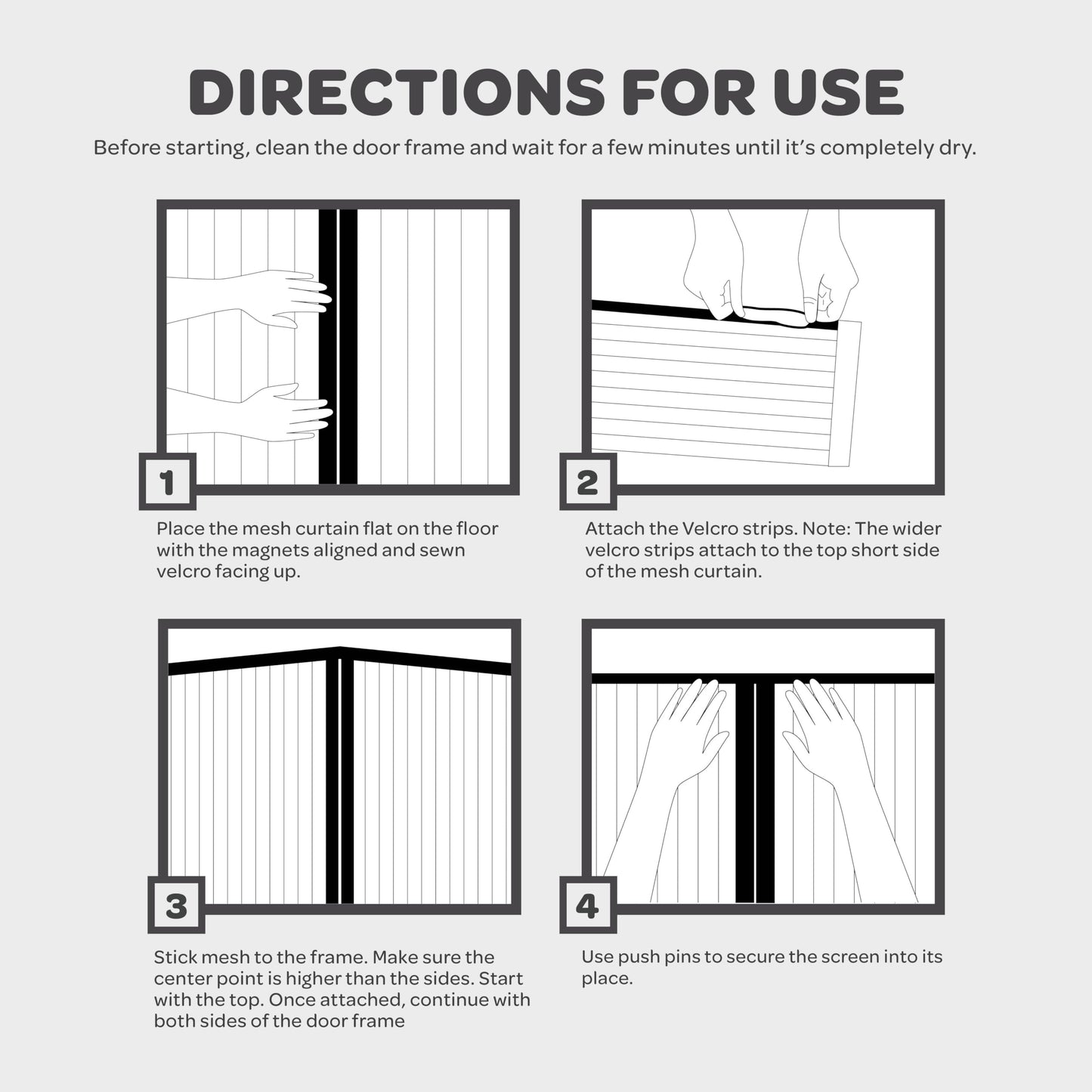 Magnetic Screen Door, Hands-Free Kid/Pet-Friendly Walk Through - Self Magnetic Closure Screen Door Mesh, Stay-Open Option with Buckles - Keeps Bugs Out Lets Breeze in, Fits Door Size (38" x 83")