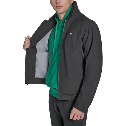 Champion Men's Lightweight Laydown Collar Jacket, Black, Medium