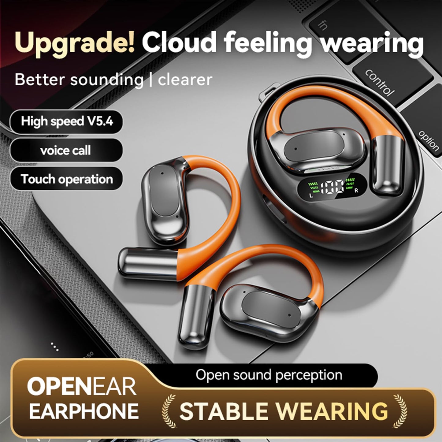 Translation Earbuds Real Time - 144 Language Ai Translator Earbuds, 3 in 1 Wireless Bluetooth Headphones Translator Device for iOS and Android, Simultaneous Wireless Bluetooth Translation, Black