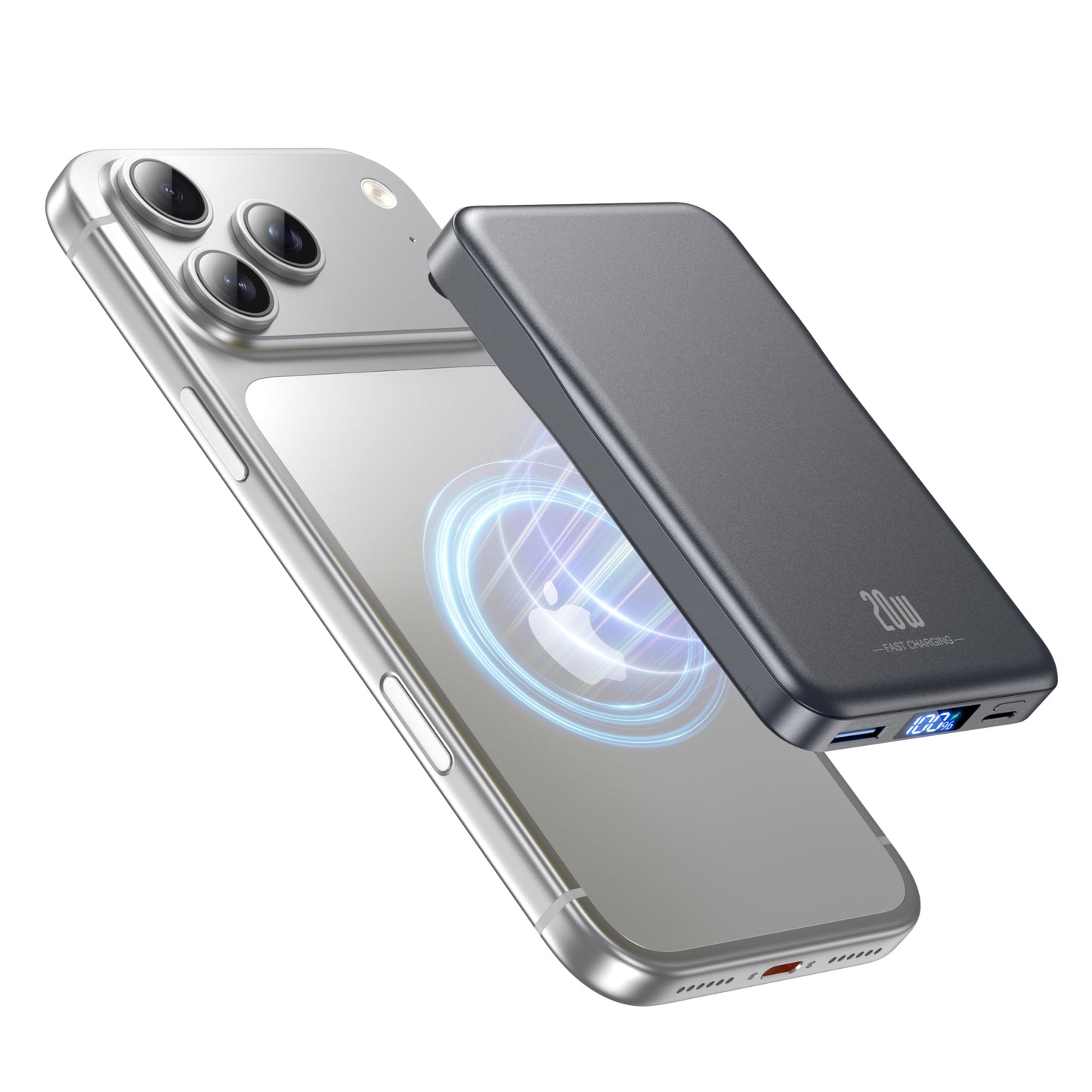 Magnetic Portable Charger, 10000mAh Power Bank, 20W Fast Charging for Magsafe Battery Pack, Travel Essential Wireless Charger Compatible with iPhone 17/16/15/14/13/12 Pro/Max/Air/Plus Series, Samsung