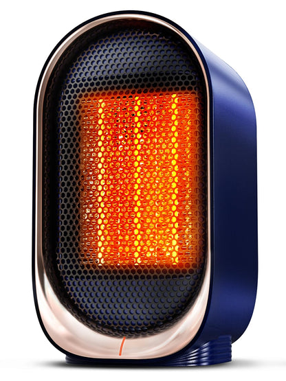 BZGG Space Heater, Electric Heater for Indoor Use, Small Portable Heaters for Office Patio Garage Home Use, Mini Desk Ceramic Heaters with Overheat & Tip-Over Protection