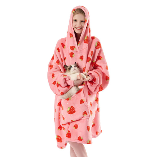 Krifey Wearable Blanket, Oversized Sherpa Blanket as Birthday Gifts for Mom Women Girlfriend Men