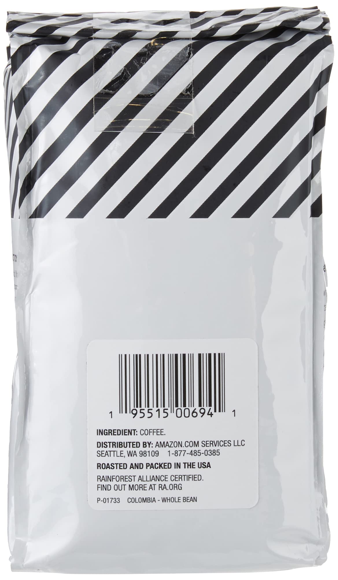 Amazon Fresh Colombia Whole Bean Coffee, Medium Roast, 12 Ounce (Pack of 3)