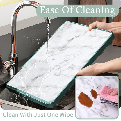 Drawer and Shelf Liner for Kitchen Cabinet: 12 in X 20 Ft Non Slip Waterproof Shelf Paper Non Adhesive Refrigerator Liners White Marble Easy Liners for Bathroom with Knife Tape Measure