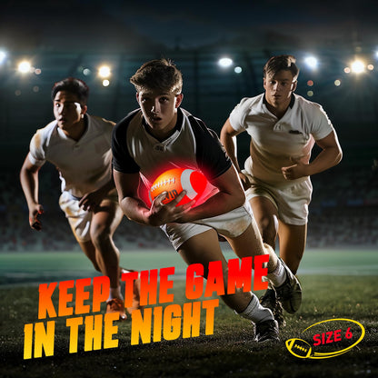 Funvip Football,Rechargeable Glow in The Dark Ball for Kids-Size 6 Light Up Football,Easter Gift Ideas,Gifts for Teens Boy,Birthday Gifts Toys for Boys Ages 7 8 9 10 11 12 13 14 15