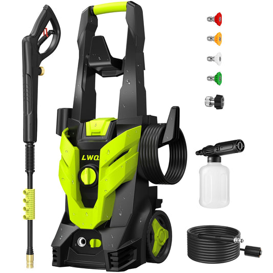 Electric Pressure Washer, 4200 PSI 2.5 GPM Power Washer with 4 Quick Connect Nozzles, High Pressure Cleaning Machine with Foam Cannon for Cars/Fences/Driveways/Patios/Home Cleaning