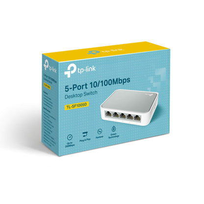 Learning Resources TL-SF1005D TP-Link 5-Port Fast Ethernet Unmanaged Switch | Plug and Play | Desktop