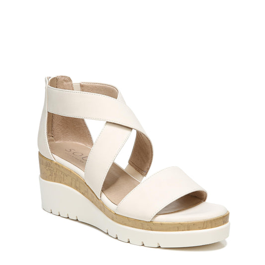 Naturalizer SOUL Women's Goodtimes Wedge Sandal Porcelain 10 W