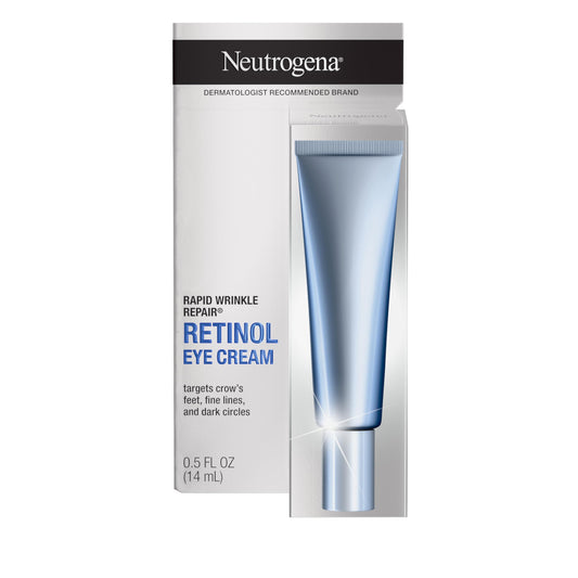 Neutrogena Rapid Wrinkle Repair Retinol Eye Cream for Dark Circles, Daily Anti-Aging Under Eye Cream with Retinol & Hyaluronic Acid to Fight Fine Lines, Wrinkles, & Dark Spots, 0.5 fl. oz