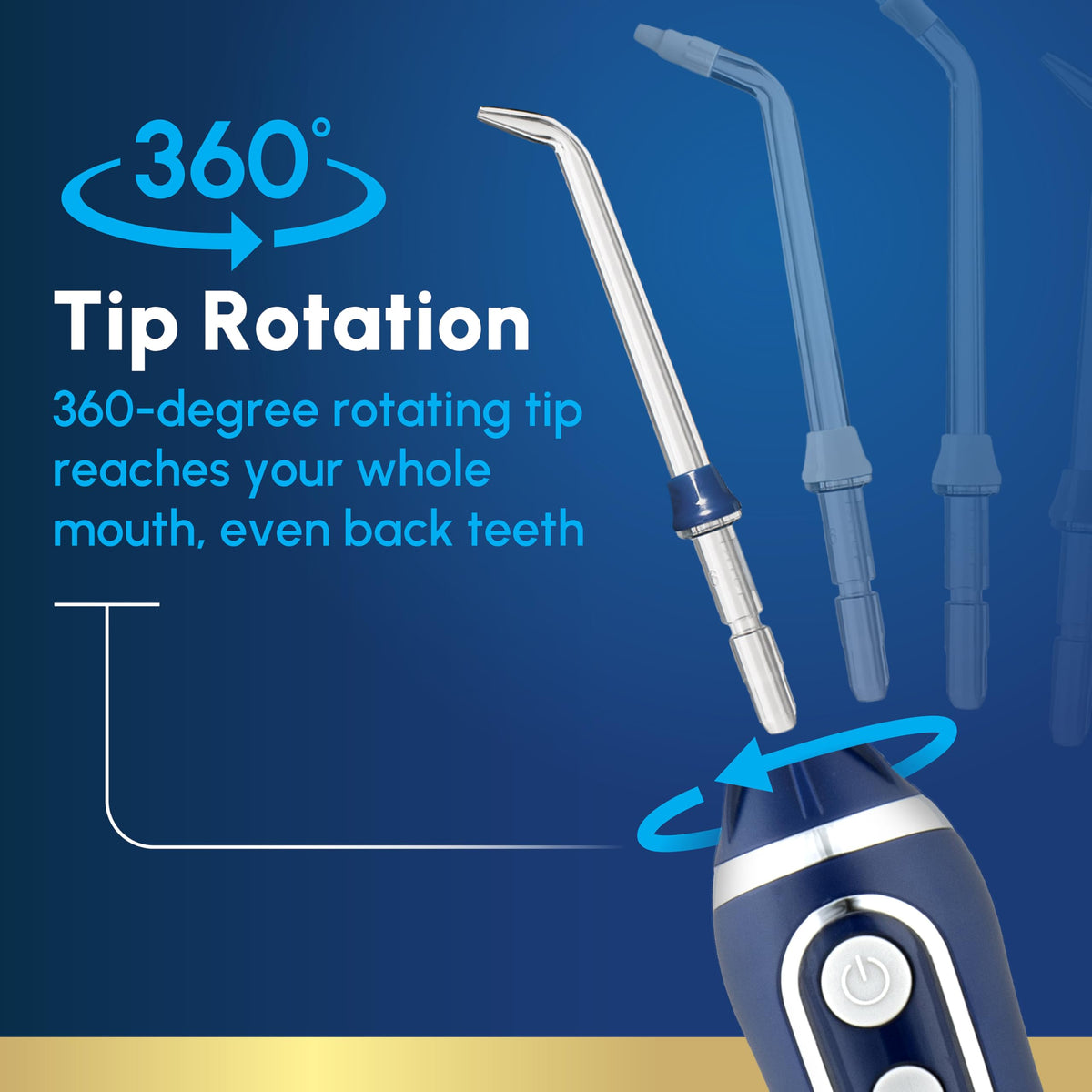 Waterpik Cordless Advanced Portable Water Flosser, Rechargeable, Blue