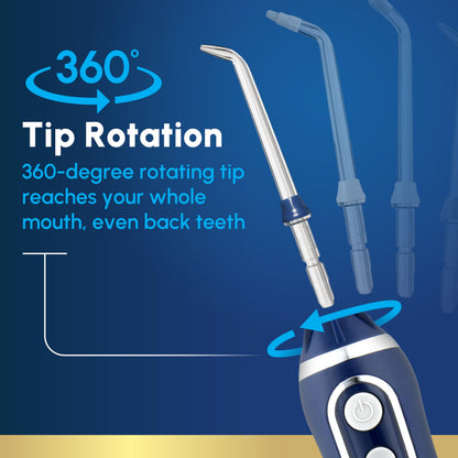 Waterpik Cordless Advanced Portable Water Flosser, Rechargeable, Blue