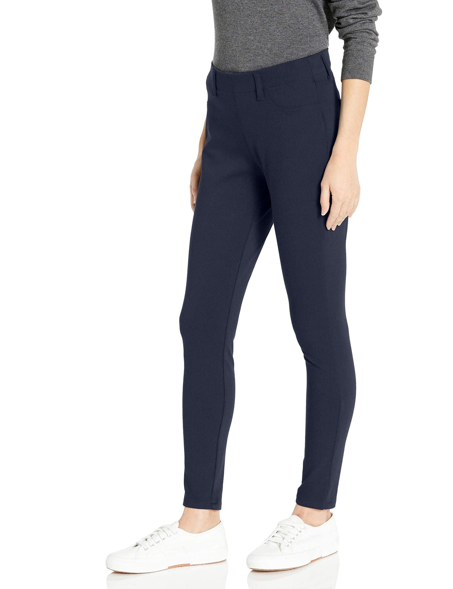 Amazon Essentials Women's Pull-On Stretchy Knit Jegging (Available in Plus Size), Navy, Large