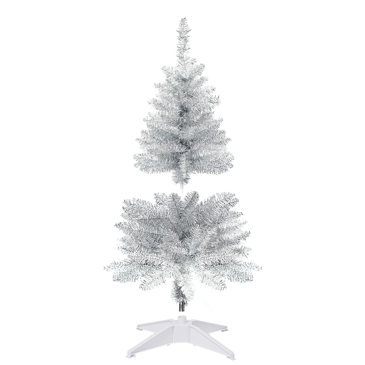 Mini Christmas Tree 3FT Artificial Desktop Xmas Tree for Holiday Decor 160 Branch Tips, Silver