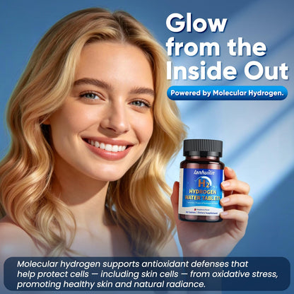 Molecular Hydrogen Tablets for Drinking Water, Hydrogen Water Tablets with 150mg Magnesium, Generates Up to 10 PPM H2 Hydrogen, Antioxidant Support for Cellular Energy & Healthy Aging, 90 Tablets