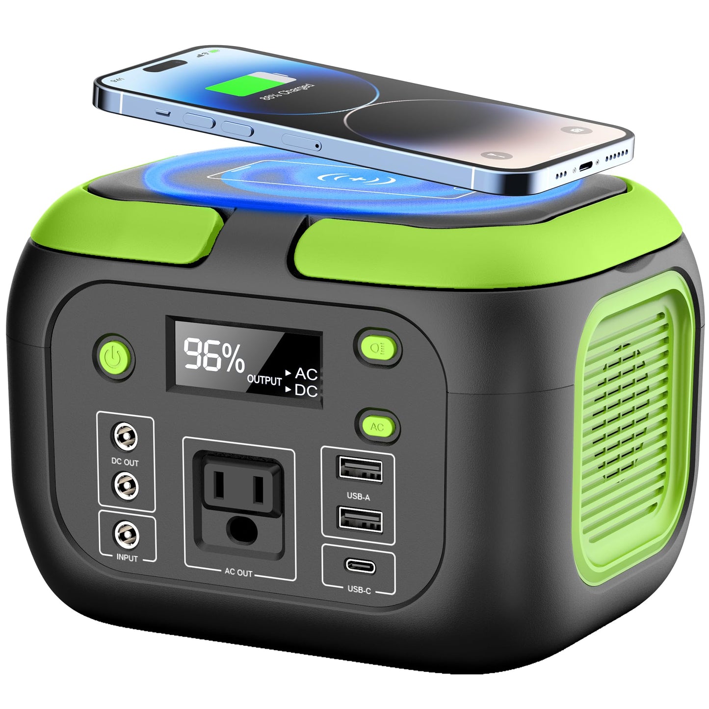 200W Portable Power Station, SinKeu 42000mAh Solar Generator With 110V AC Outlet, DC, USB C, USB QC3.0, 155Wh Backup Battery Pack Power Supply for Camping Essential Road Trip Home Outdoor Emergency