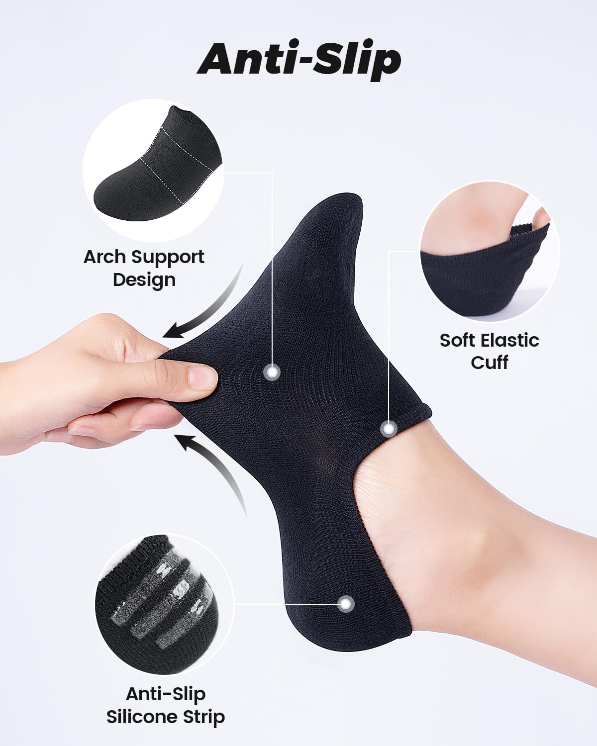 IDEGG Women and Men No Show Socks Low Cut Anti-slid Athletic Running Novelty Casual Invisible Liner Socks