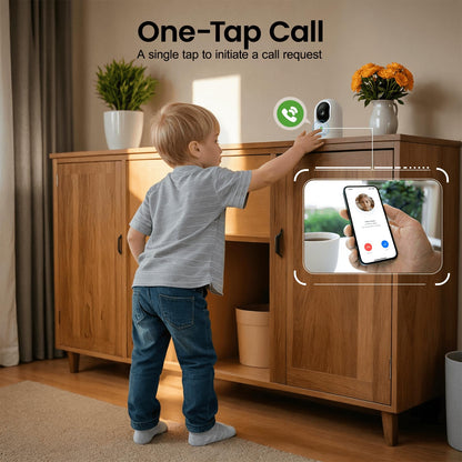 INFIYA 360 Cameras for Home Security-Indoor Camera Monitoring Baby/Nanny with 2K High Resolution & One-Tap Call, 24-7 Local Storage, Compatible with Alexa/Google Home, K7 4Pack (2.4GHz Wi-Fi Only)