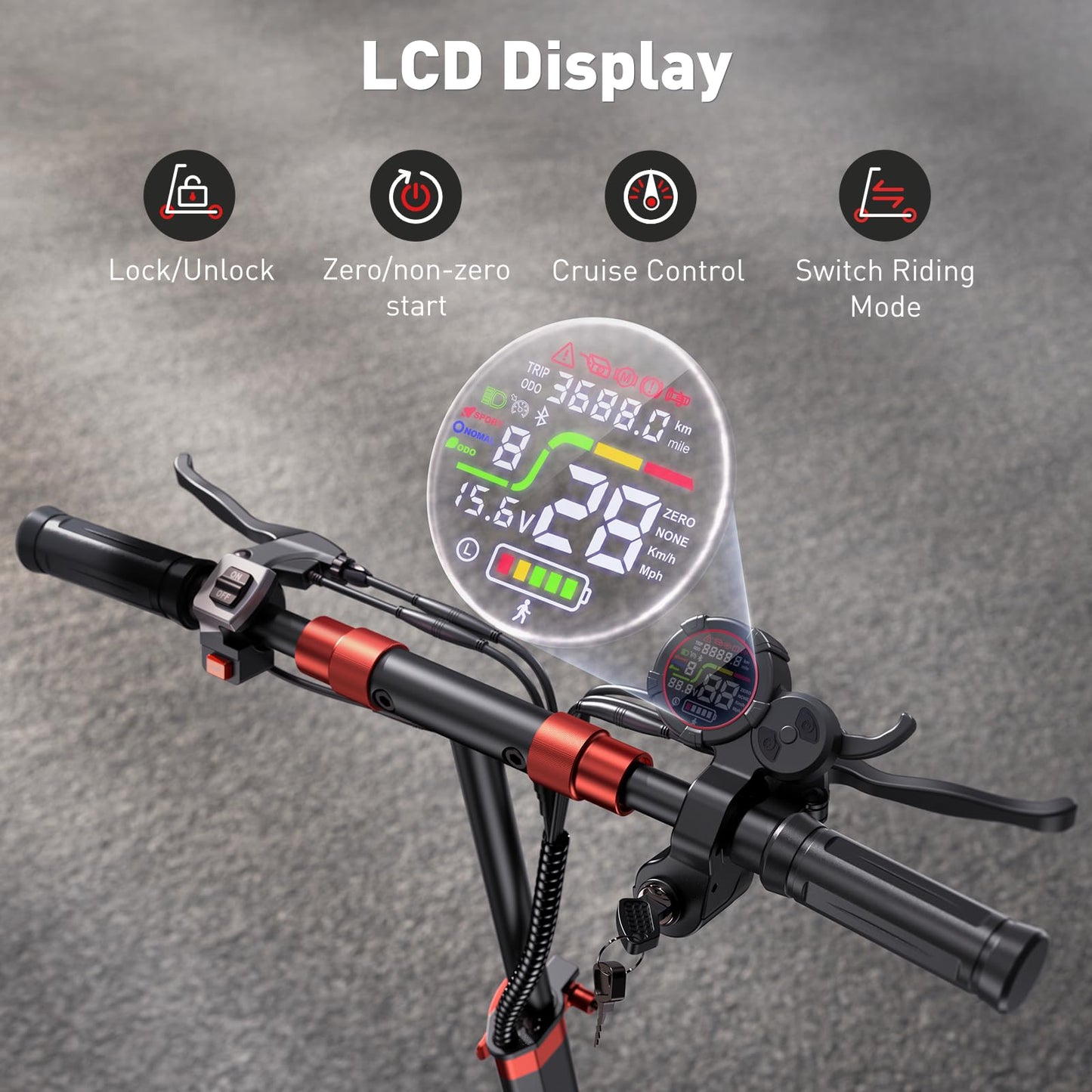iScooter Electric Scooter Adults, 1000W Motor Up to 28 MPH Top Speed & 40 Miles Long Range E Scooter, 11" Off-Road Pneumatic Tire Scooter for Adults