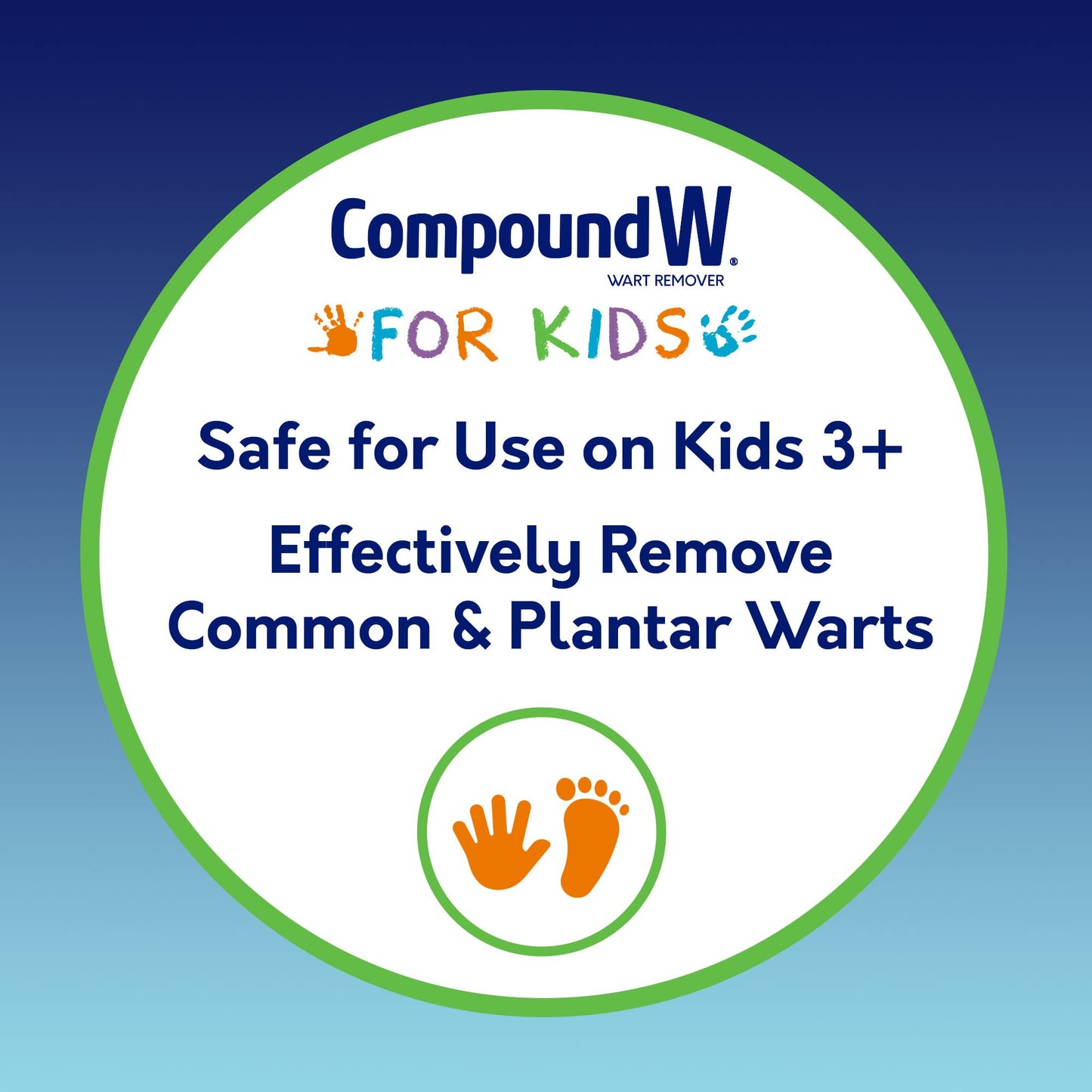 Compound W One Step Wart Remover Strips for Kids, 10 Medicated Strips for Wart Removal, 2 Pack