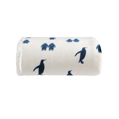 Eddie Bauer - Blanket, Super Soft Reversible Sherpa & Brushed Fleece Bedding, Throw Blankets for Couch, Ideal for Lounging (Emperor Penguin)