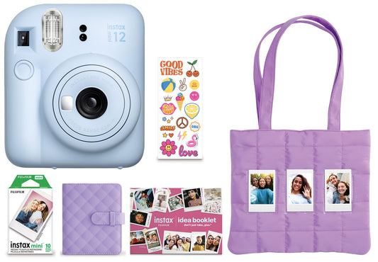 FUJIFILM Instax Mini 12 Holiday Bundle 2025 - Pastel Blue