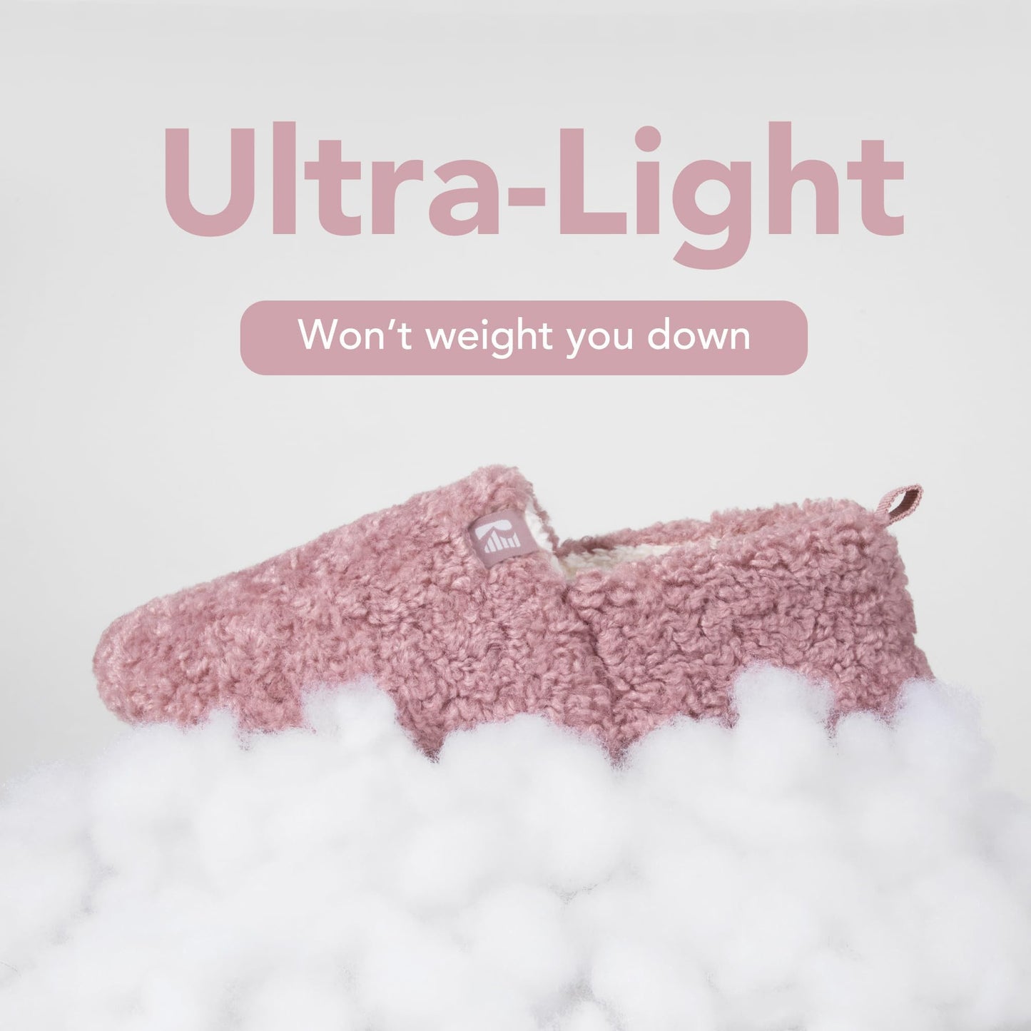 RockDove Women's Faux Shearling Closed Back Slipper with Memory Foam, Size 8 US Women, Cameo Pink