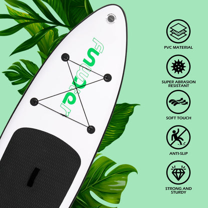 FunWater SUP Inflatable Stand Up Paddle Board 10'6×33"×6" Ultra-Light Inflatable Paddleboard with ISUP Accessories,Fins,Adjustable Paddle, Pump,Backpack, Leash
