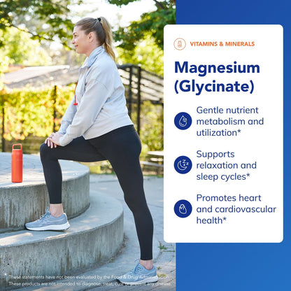 Pure Encapsulations Magnesium (Glycinate) - Supplement to Support Stress Relief, Sleep, Heart Health, Nerves, Muscles, and Metabolism* - with Magnesium Glycinate - 90 Capsules