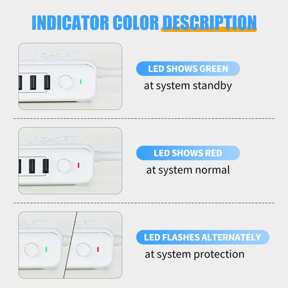 220v to 110v Travel Voltage Converter: International Universal Voltage Converter US to Europe Power Strip Plug Transformer - 2000W Electric Hair Dryer Step Down Outlet Converters for European UK EU