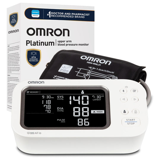 OMRON Platinum Blood Pressure Monitor for Home Use & Upper Arm Blood Pressure Cuff - #1 Doctor & Pharmacist Recommended Brand - Clinically Validated - AFib Detection - Connect App