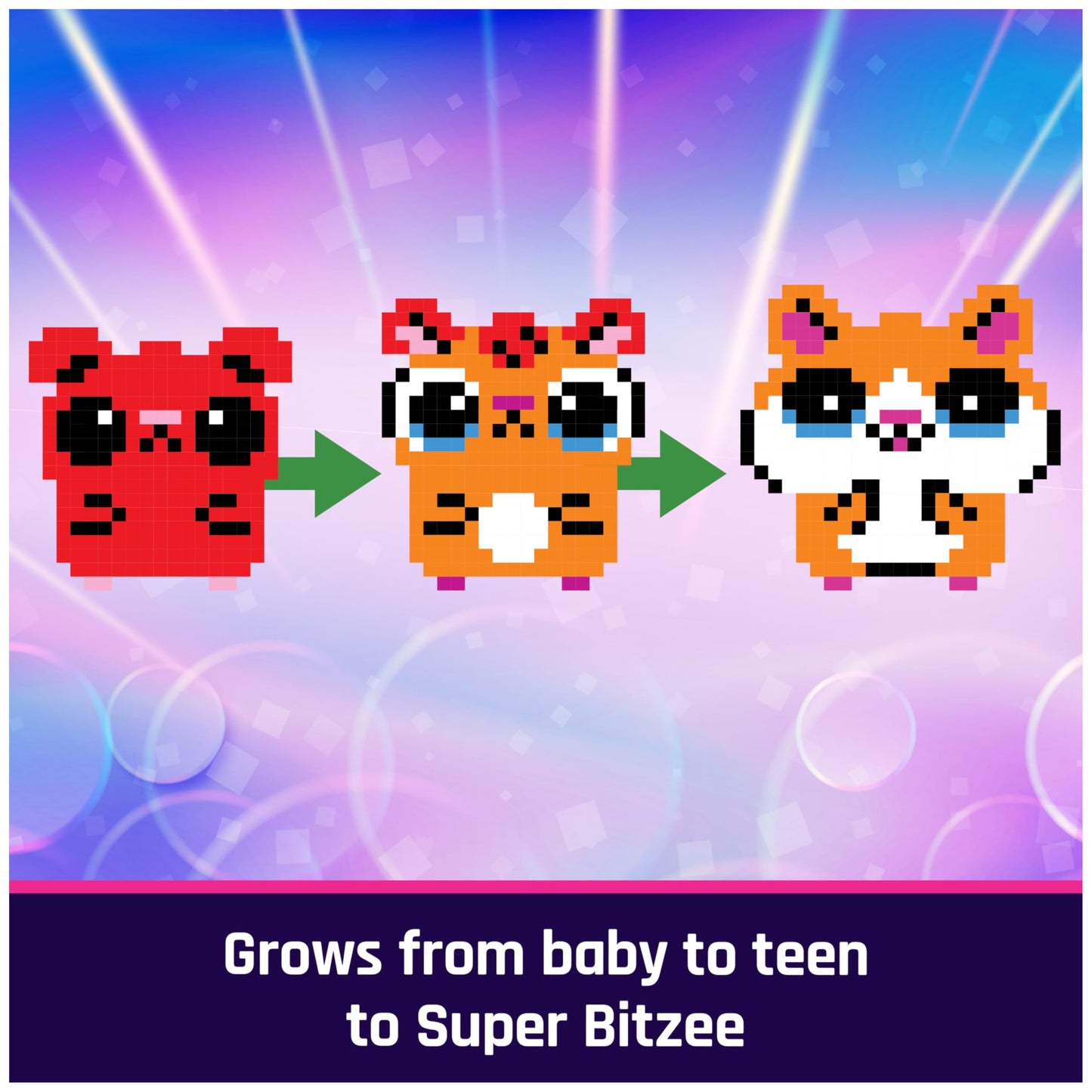 BITZEE, Hamster Ball Interactive Toy Hamster with Over 20 Hamsters Inside, Rolls & Reacts to Touch, Digital Pet Gifts & Stocking Stuffers for Kids