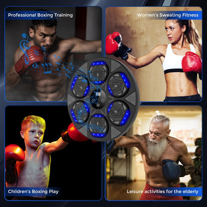 LOLBOX Music Boxing Machine, Boxing Wall Mount Machine for Kids Adult, Bluetooth Smart Boxing Traineing Machine with Boxing Gloves, Boxing Workout Equipment Target for Home, Office, Gym (Upgrade)