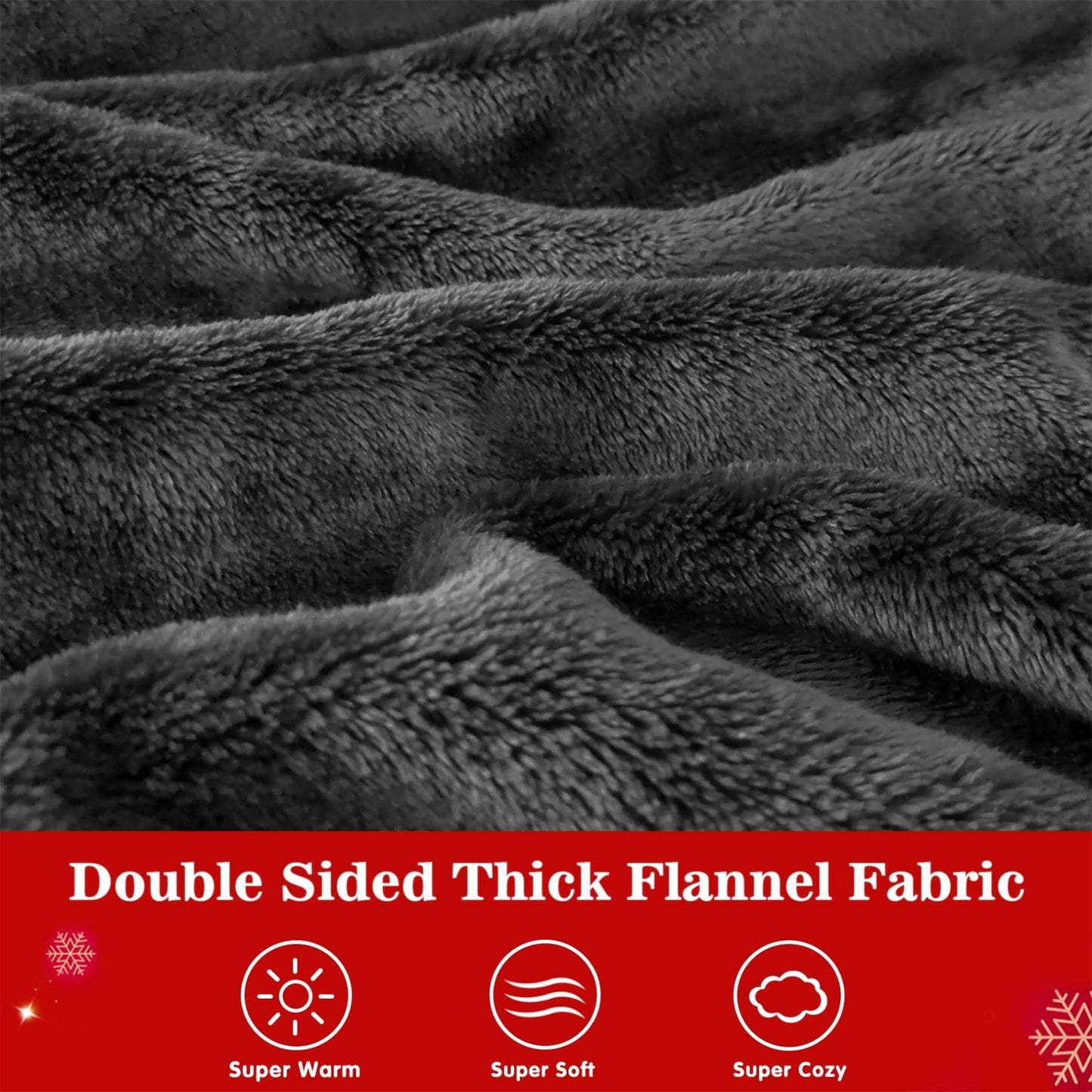 Waitu Wearable Blanket Sweatshirt Gifts for Women and Men, Warm and Cozy Giant Blanket Hoodie, Thick Flannel Blanket with Sleeves and Giant Pocket - Dark Gray