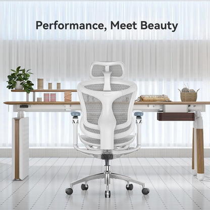 SIHOO Doro C300 Pro Ergonomic Office Chair with Ultra-Soft 6D Armrests, Dynamic Lumbar Support, Seat Depth Adjustment, Adjustable Backrest, Big and Tall Desk Chair for Home Office (Grey)
